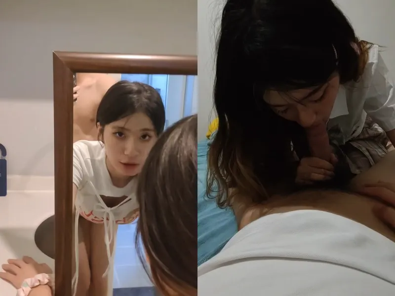 Chị thiên thần doggy ưỡn mông trước gương sướng tê tái